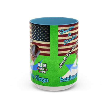 shoot for the stars - Accent Mug (green turf)