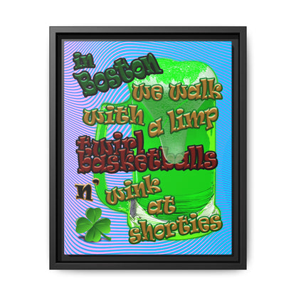 celtics logo - framed canvas art (light blue-purple wave)