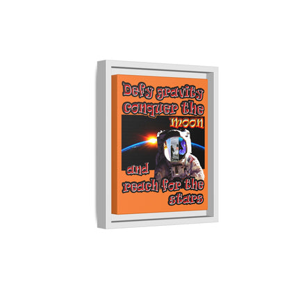 defy conquer reach - framed canvas art (crusta)