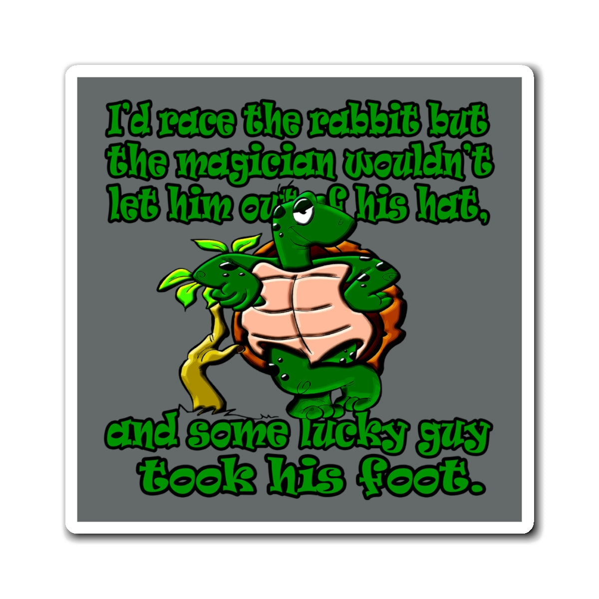 turtle race - Magnets - (dark grey)