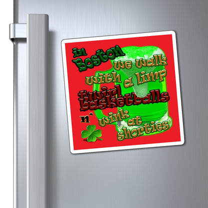 celtics logo - Magnets - (red)