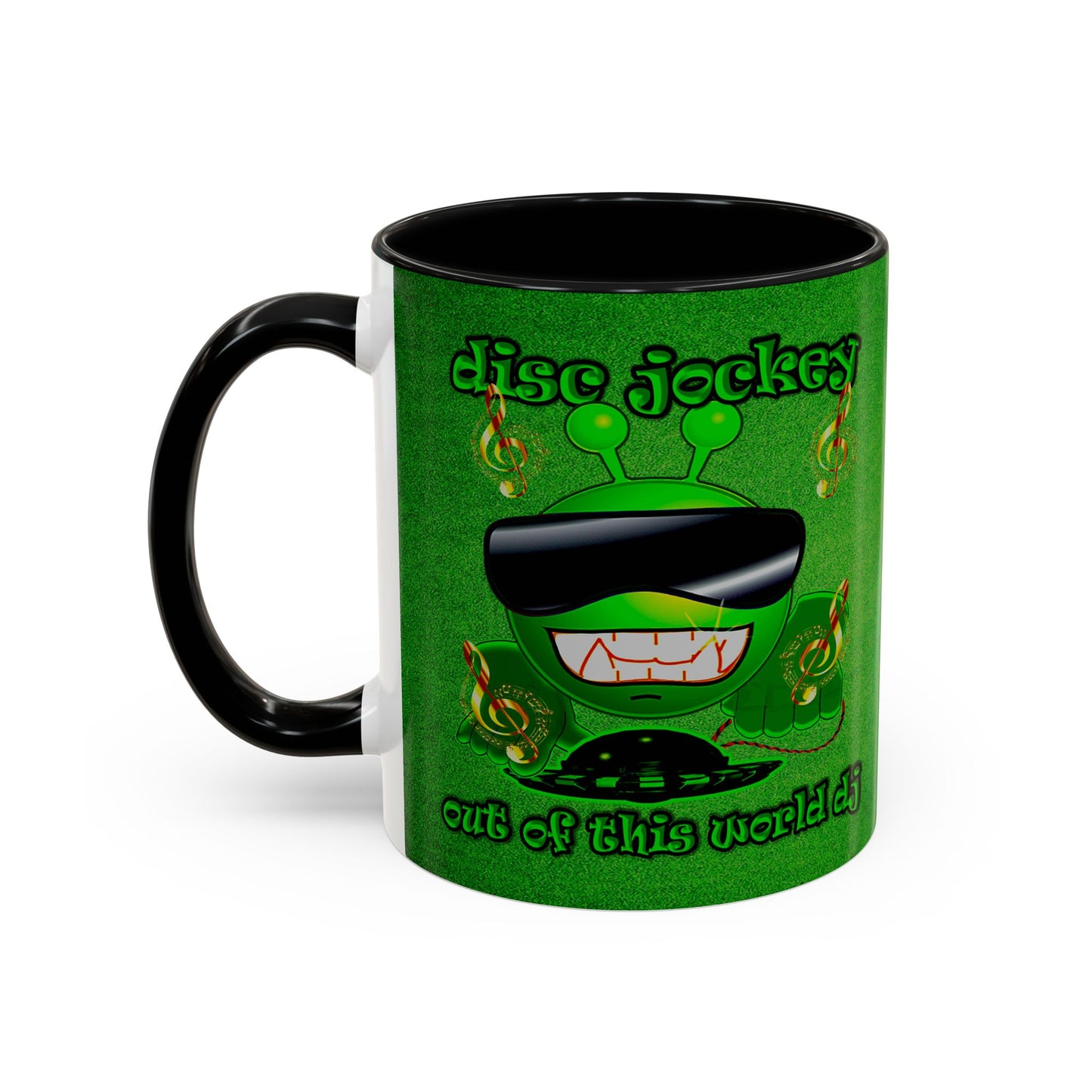 disc jockey - Accent Mug (green turf)
