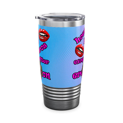 hoes b4 bros - Ringneck Tumbler, 20oz (light blue-purple wave)