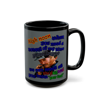 high noon - Black Mug (dark grey)