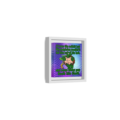turtle race - framed canvas art (purple wave)