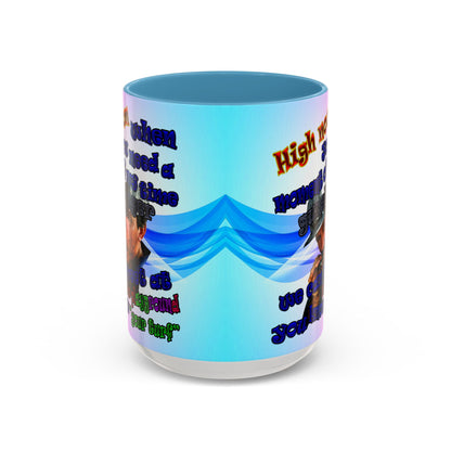 high noon - Accent Mug (light blue-pink wave)