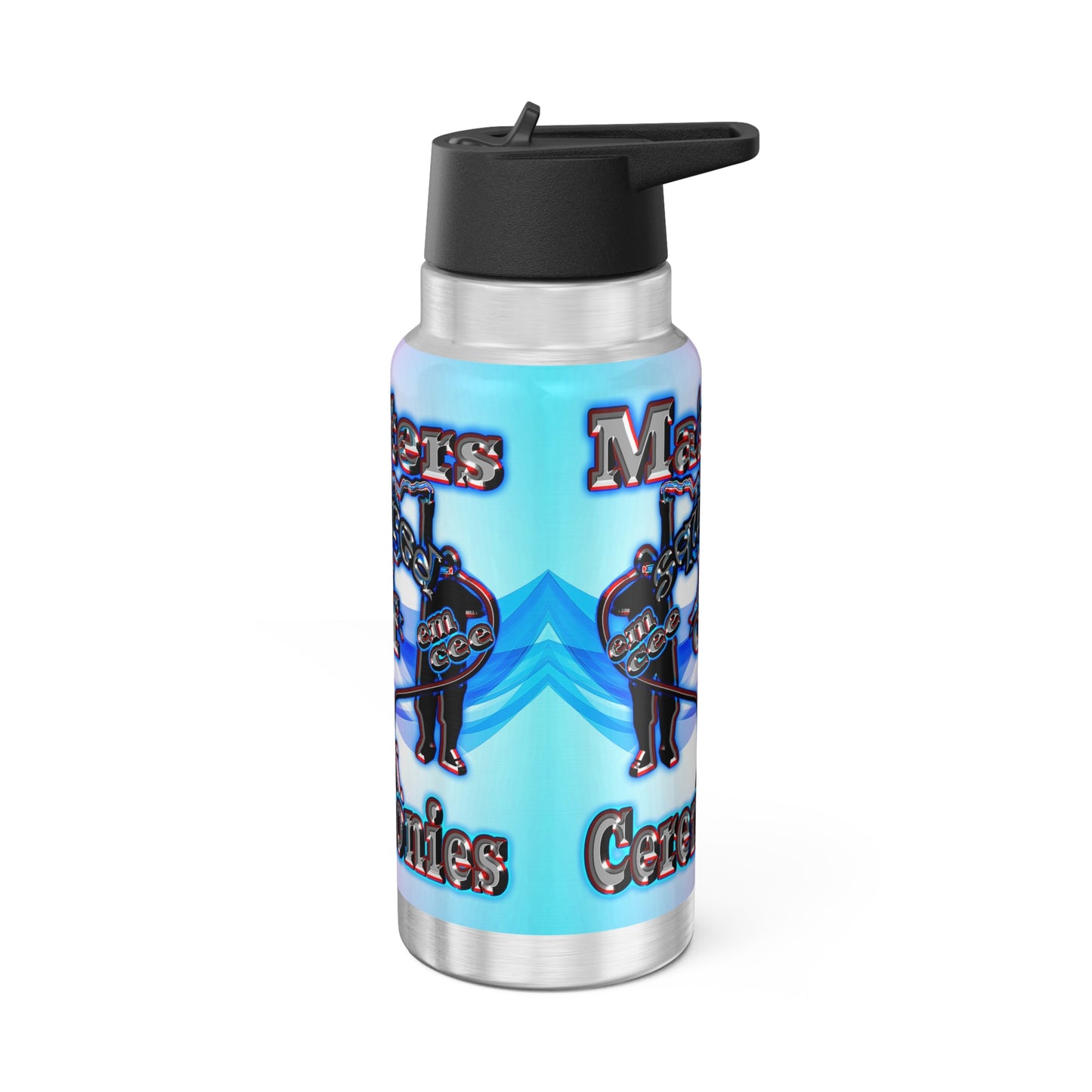 em cee squared - Gator Tumbler, 32oz (light blue-pink wave)