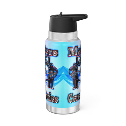 em cee squared - Gator Tumbler, 32oz (light blue-pink wave)