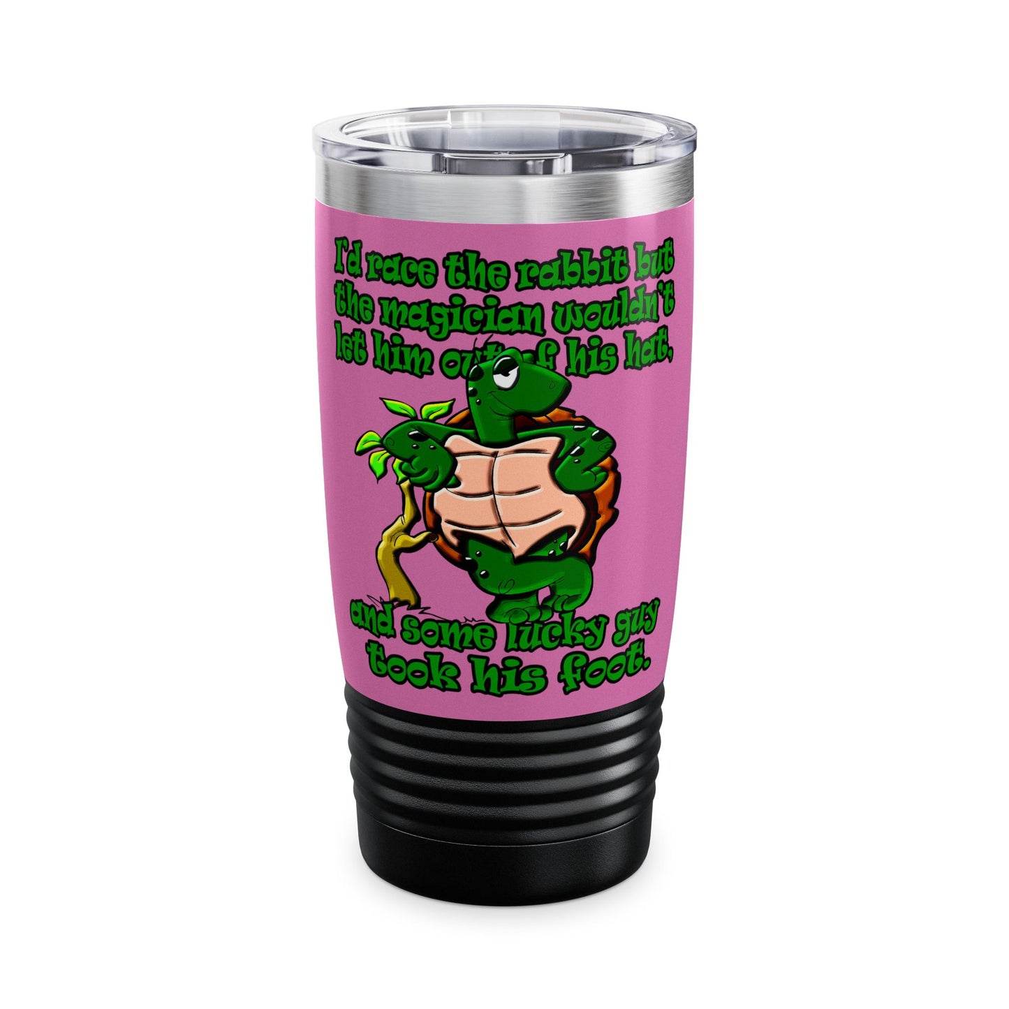 turtle race - Ringneck Tumbler, 20oz (light pink)
