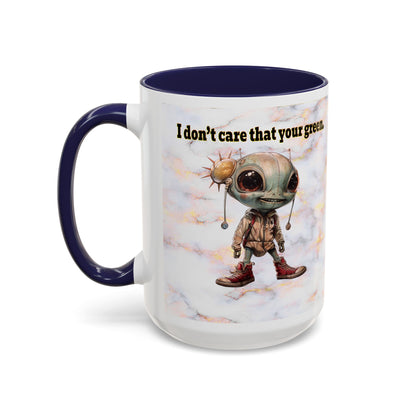 I don't care that your grey - Accent Mug (white marble)