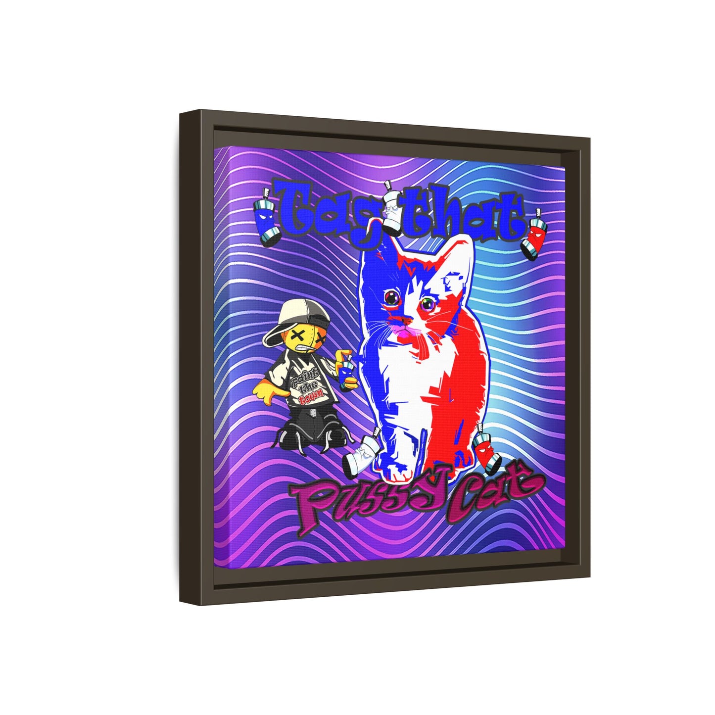 tag that - framed canvas art (purple wave)