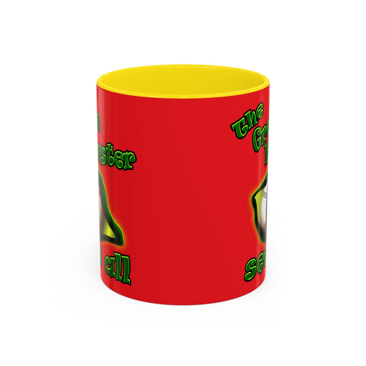 green monster - Accent Mug (red)
