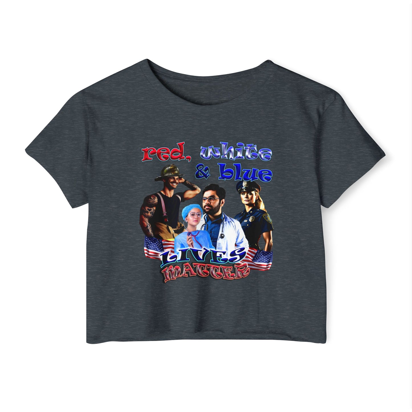rw&b lives matter - Women's Festival Crop Top