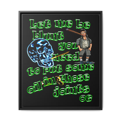 og - framed canvas art (black)