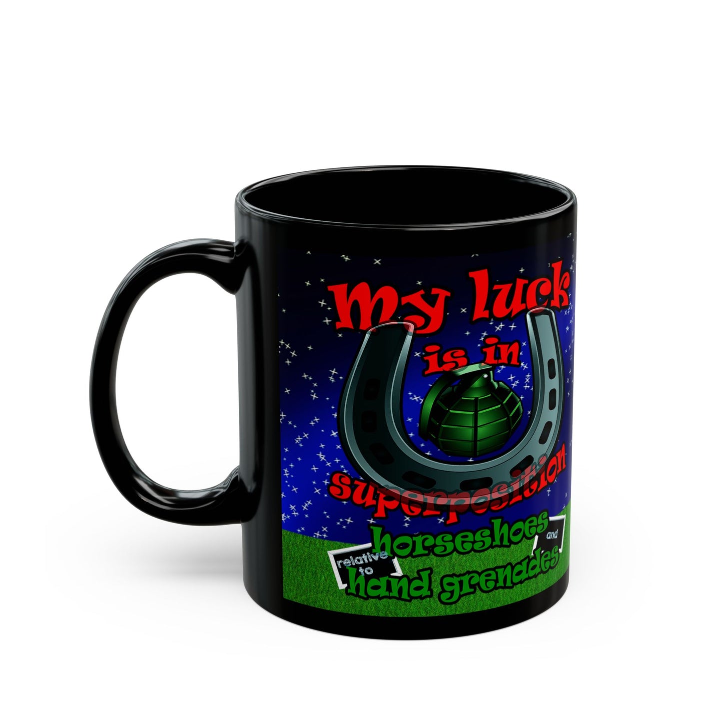 my luck - Black Mug ('snoops' background)