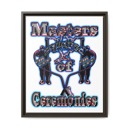 em cee squared - framed canvas art (white)