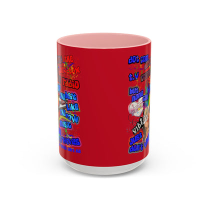 drop the beat - Accent Mug (dark red)