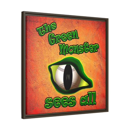 green monster - framed canvas art (burnt orange)