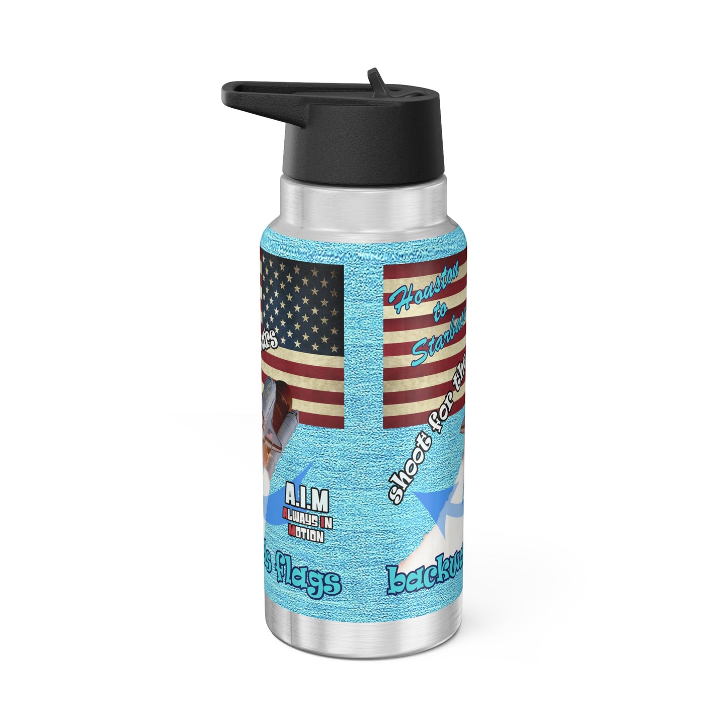 shoot for the stars - Gator Tumbler, 32oz (faded blue)