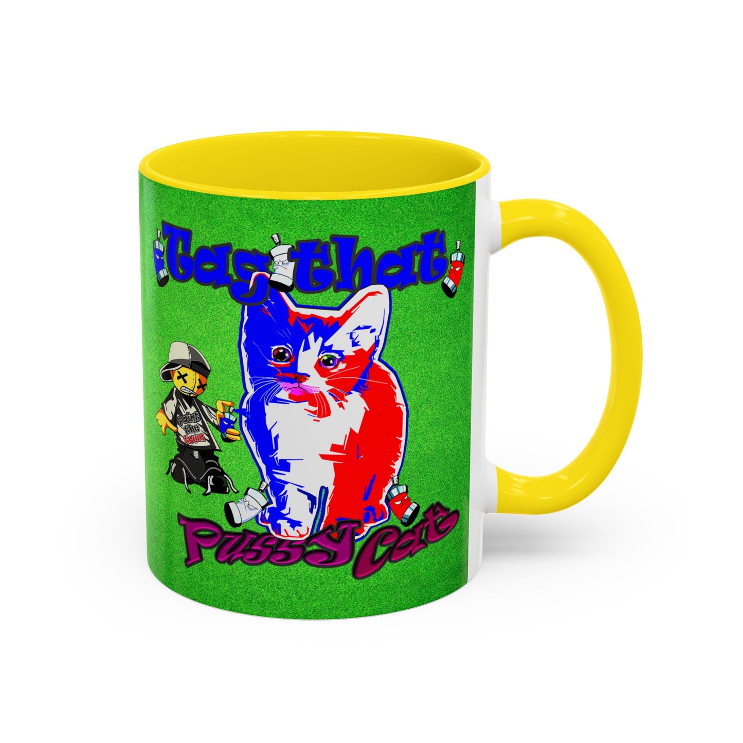 tag that - Accent Mug (green turf)