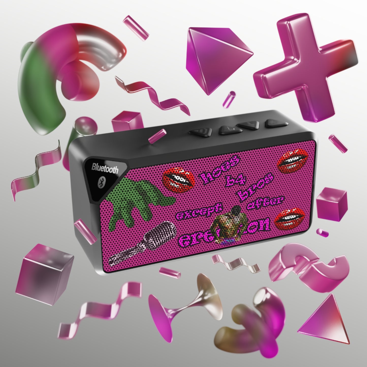 hoes b4 bros - Jabba Bluetooth Speaker (pink)
