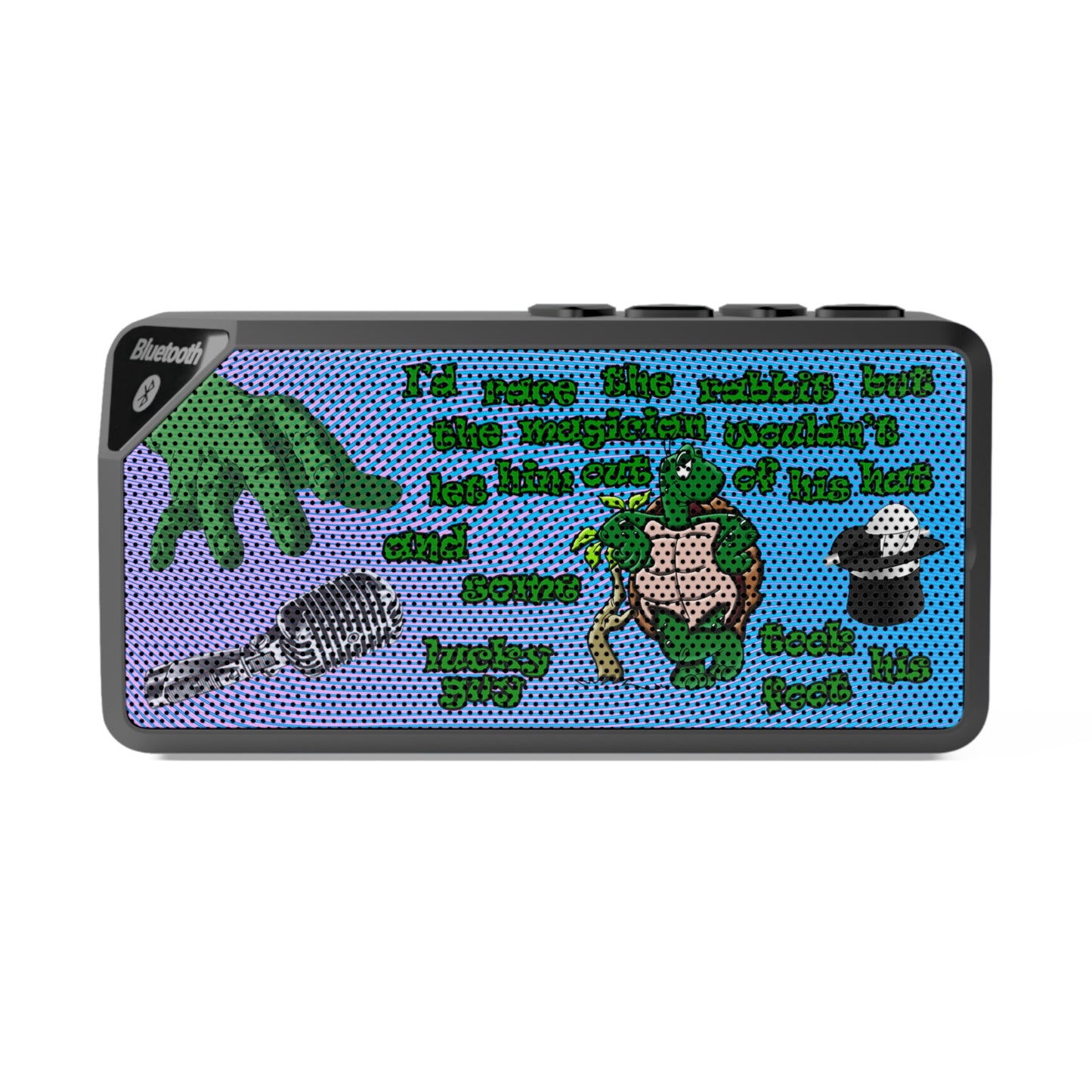 turtle race - Jabba Bluetooth Speaker (light blue-purple wave)