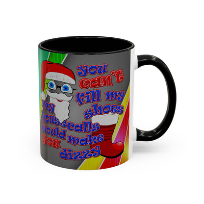 santa's shoes - Accent Mug (rainbow split)