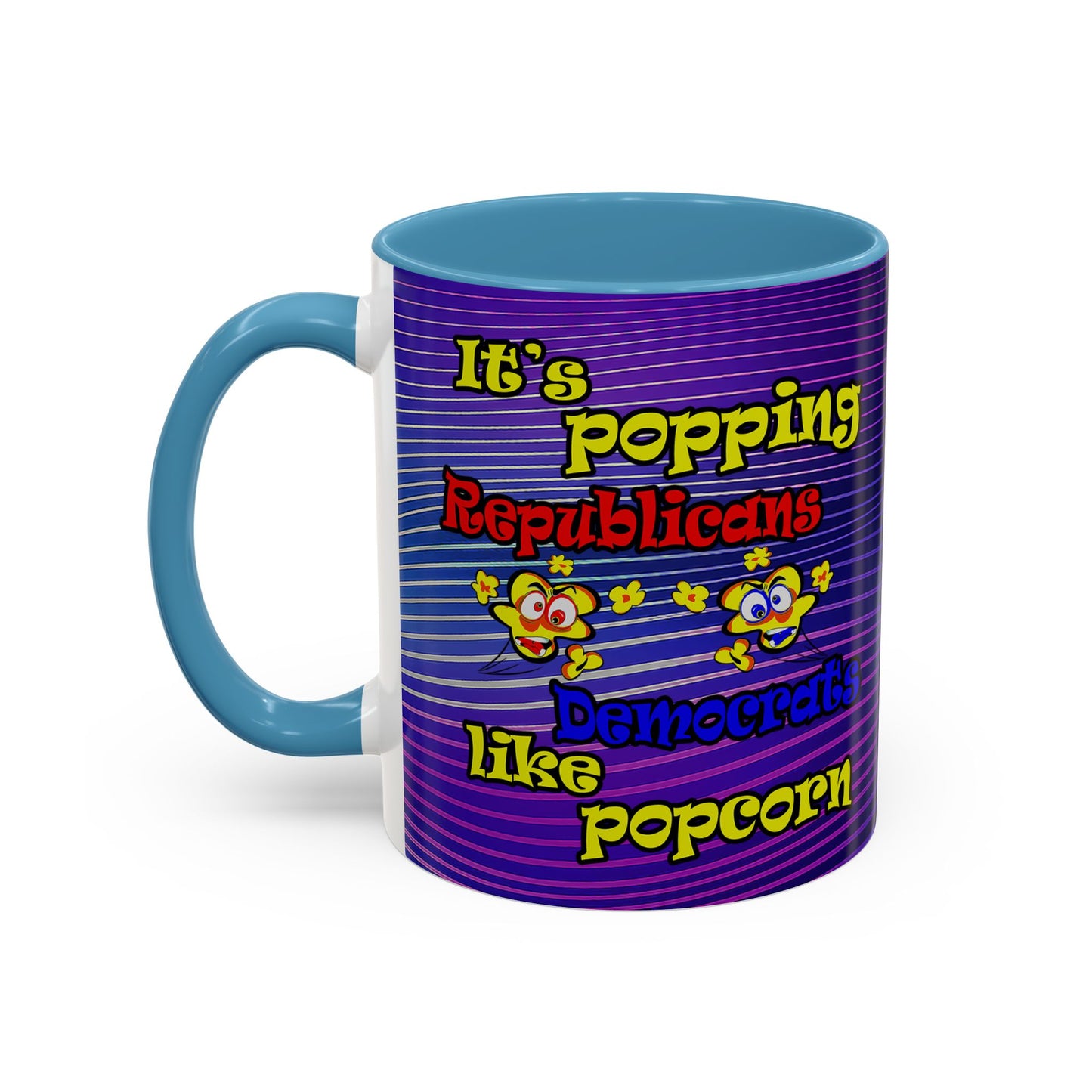popping like popcorn - Accent Mug (purple wave)
