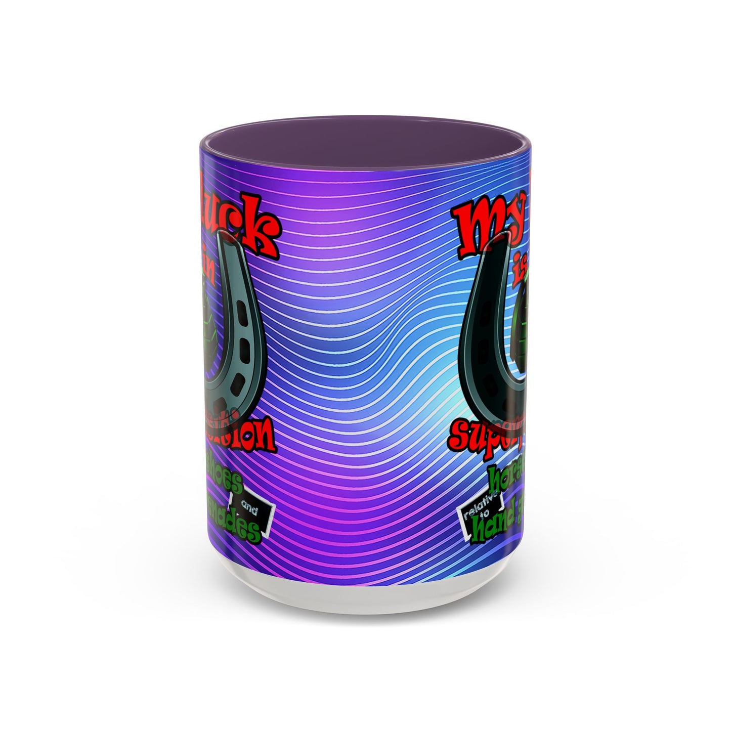 my luck - Accent Mug (purple wave)