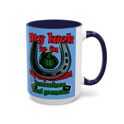 my luck - Accent Mug (light blue)