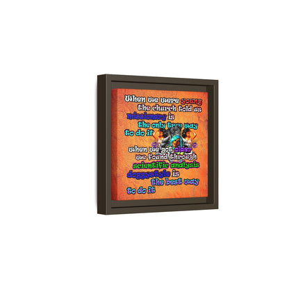 doggystyle - framed canvas art (burnt orange)