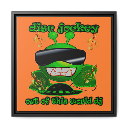 disc jockey - framed canvas art (crusta)