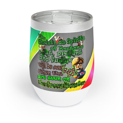 christmas spirits of boston - Chill Wine Tumbler (rainbow split)