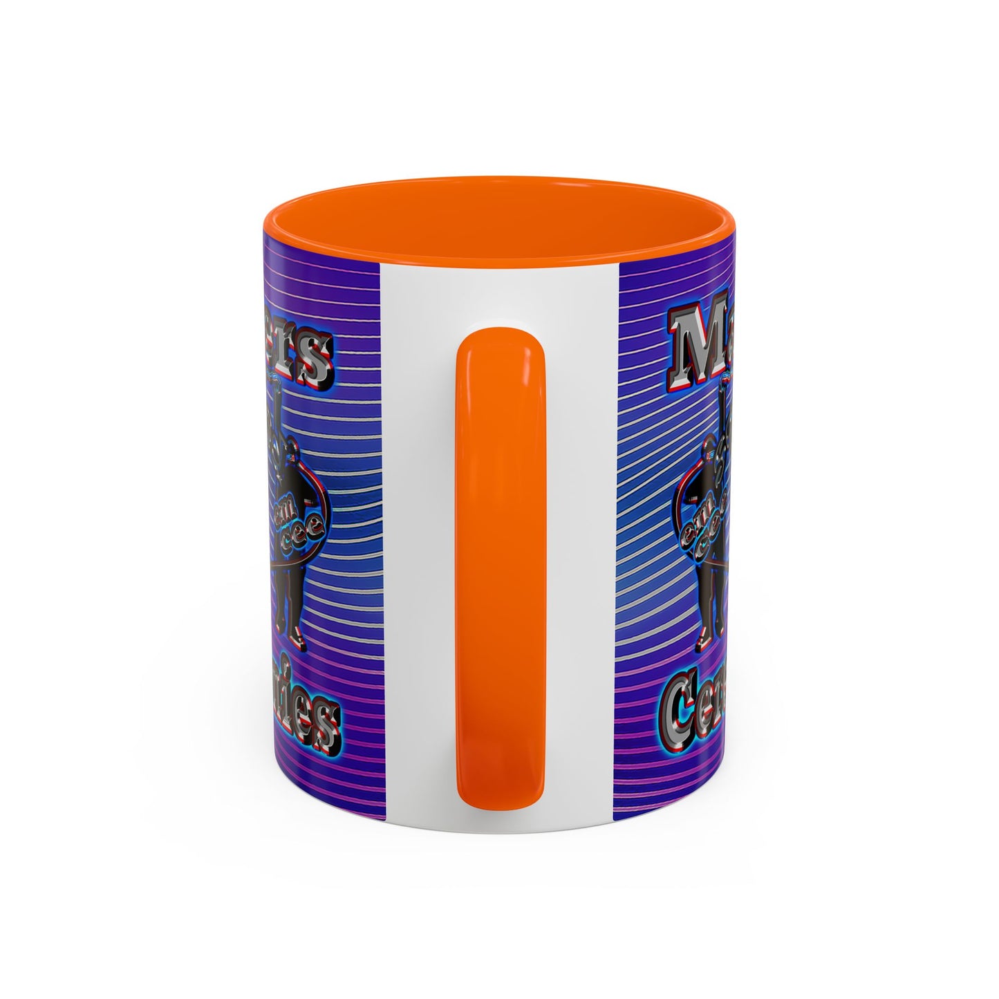 em cee squared - Accent Mug (purple wave)