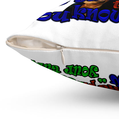 high noon - Spun Polyester Square Pillow - (white)