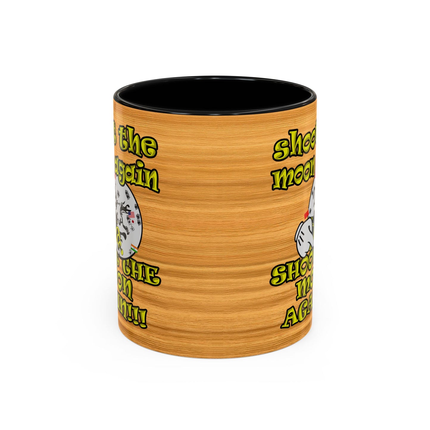 shoot the moon again - Accent Mug (butterscotch wood finish)