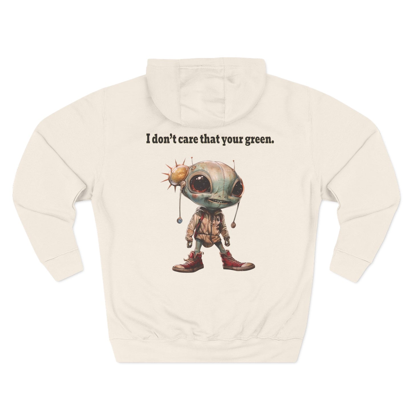 I don't care that your grey - Three-Panel Fleece Hoodie