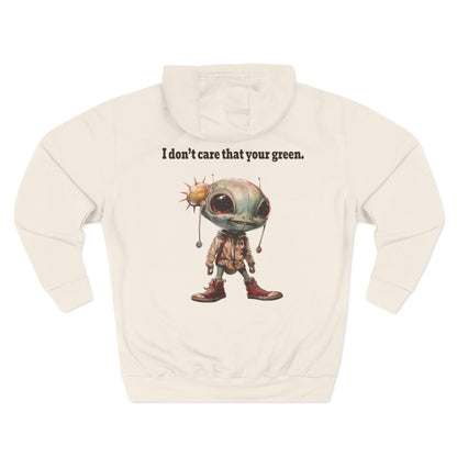 I don't care that your grey - Three-Panel Fleece Hoodie