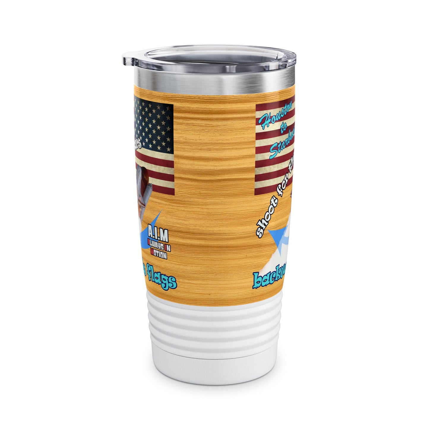 shoot for the stars - Ringneck Tumbler, 20oz (butterscotch wood finish)