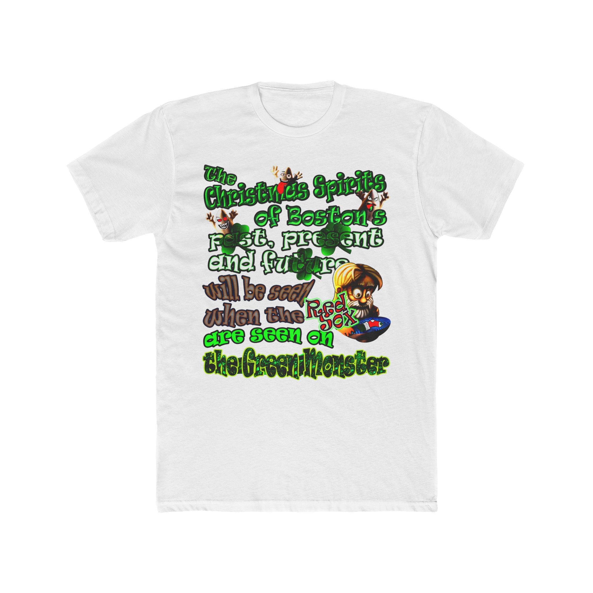 christmas spirits of boston - Men's Cotton Crew Tee