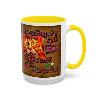 schrodinger's cat - Accent Mug (brown papyrus)