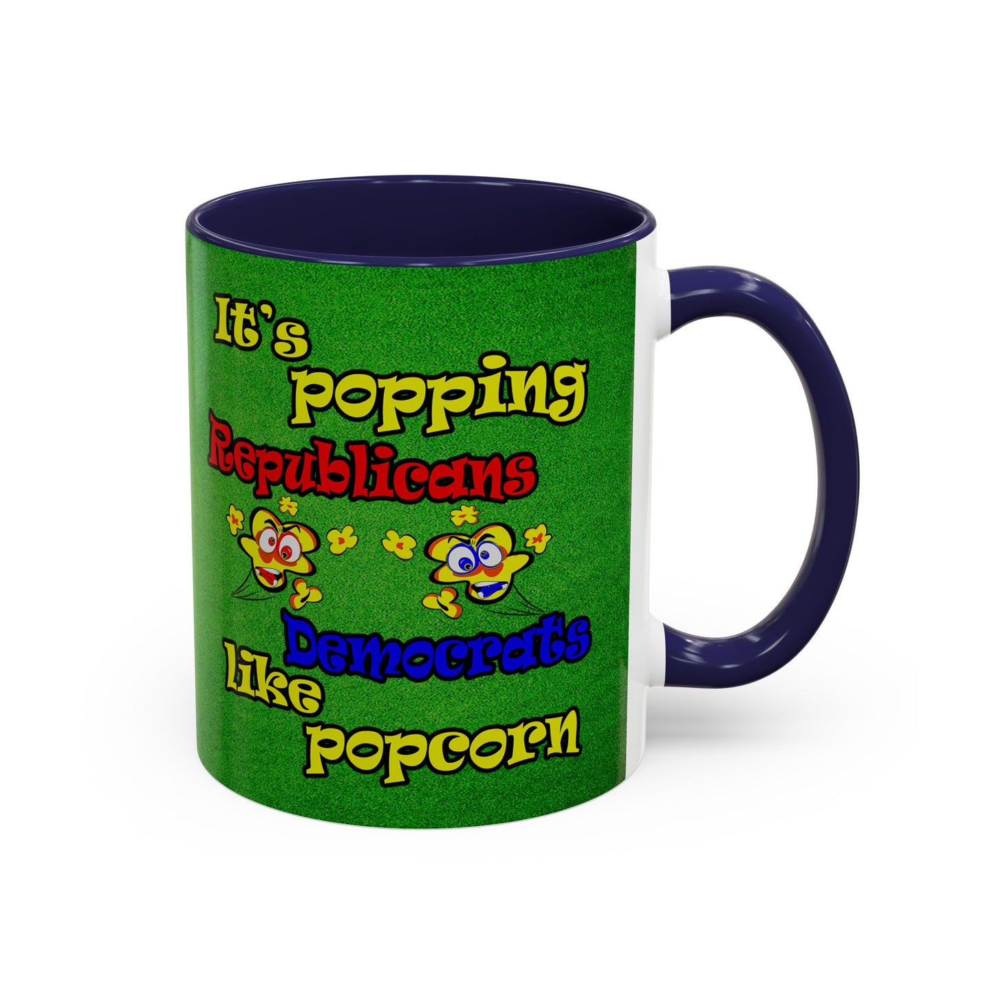 popping like popcorn - Accent Mug (green turf)