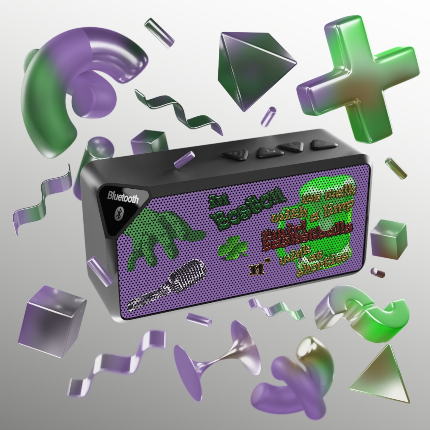 celtics logo - Jabba Bluetooth Speaker (light purple)