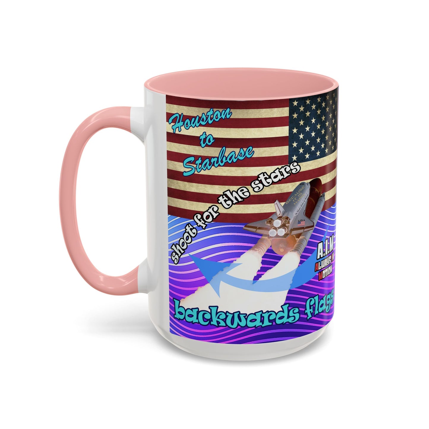 shoot for the stars - Accent Mug (purple wave)