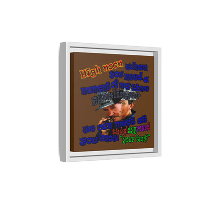 high noon - framed canvas art (brown)