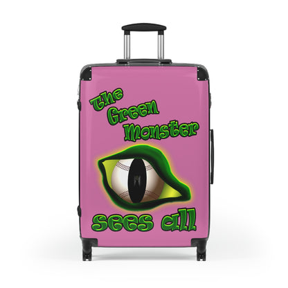 green monster - Suitcase (light pink)