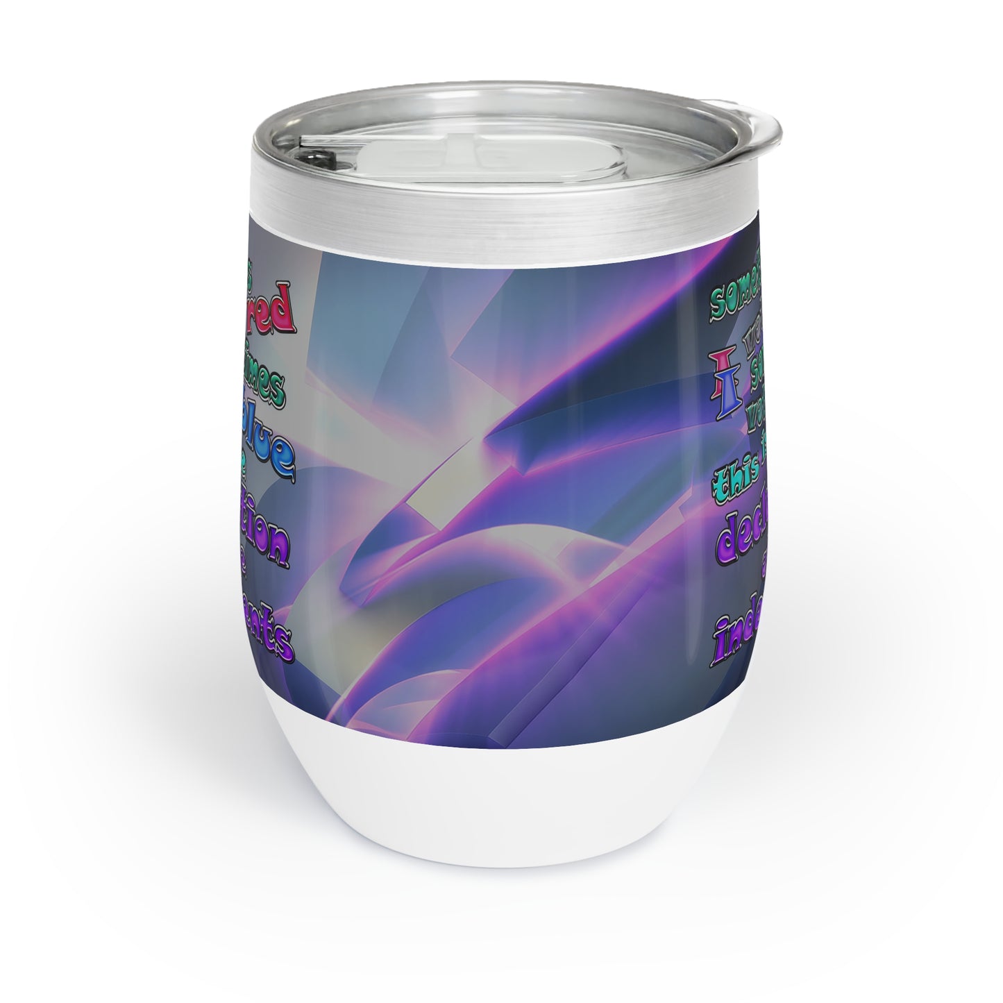 declaration of the independents - Chill Wine Tumbler (grey-pink wave)
