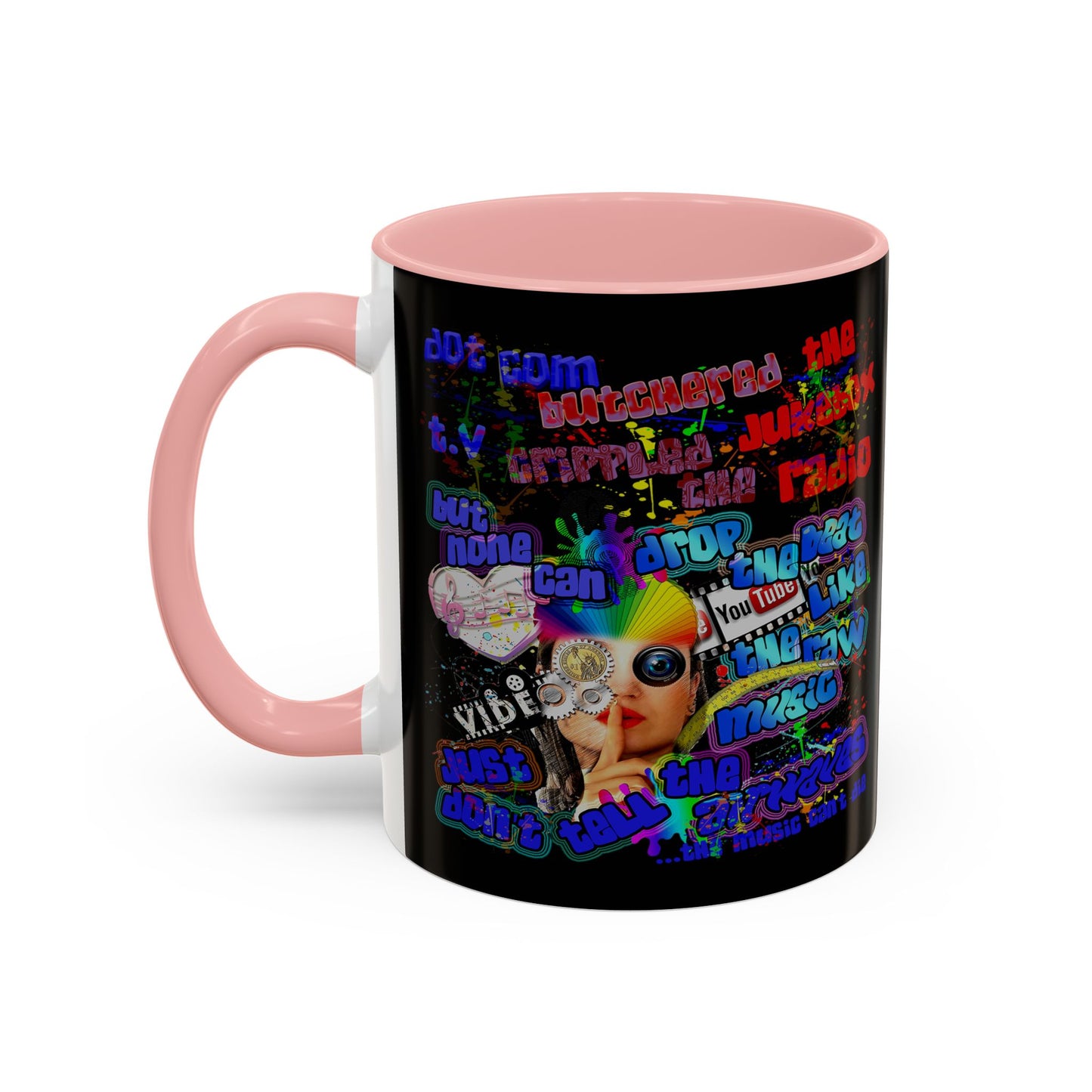 drop the beat - Accent Mug (black)