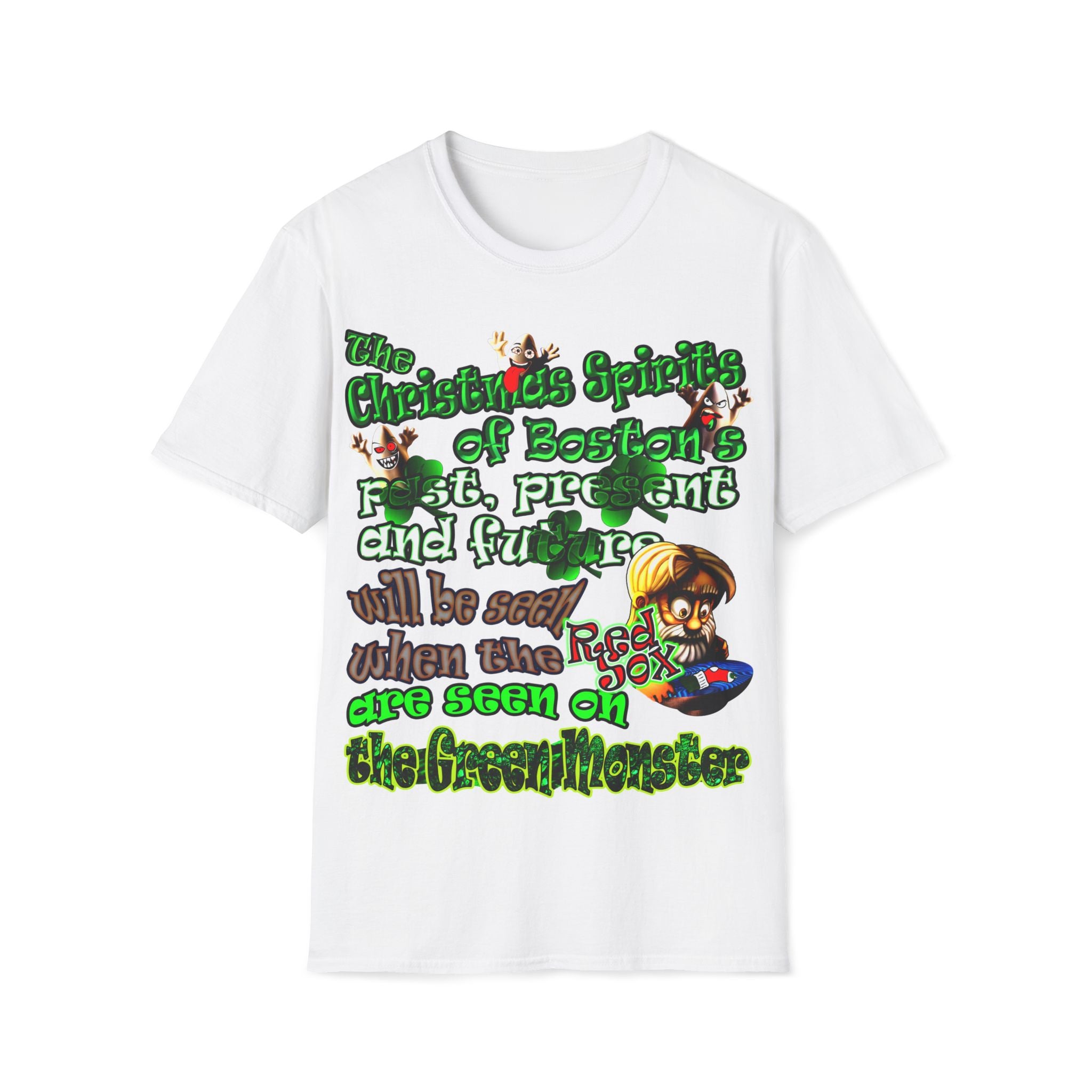 christmas spirits of boston - Unisex Softstyle T-Shirt