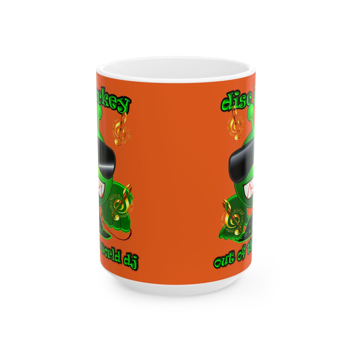 disc jockey - White Mug (orange)